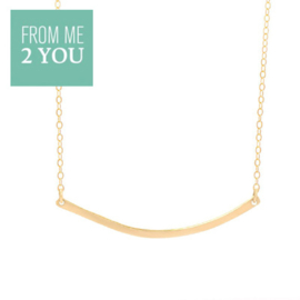 Ketting met glimmend BOOGJE - From Me To You - Goldfilled-14k