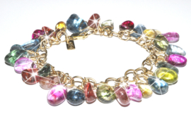 Edelstenen armband handgemaakt - 14krt - goldfilled