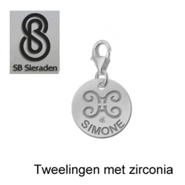 Karabijn BEDEL met zirconia -Sterrenbeeld- ECHT Zilver 925