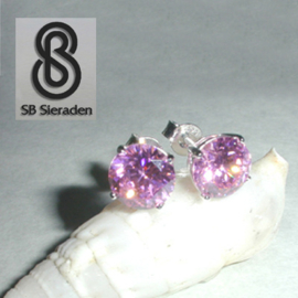 Oorknopjes ROZE zirconia's