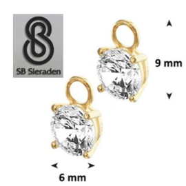 14krt gouden ZIRCONIA hangers om aan je creolen te hangen
