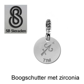 SCHUIFBEDEL-Sterrenbeeld met zirconia - ECHT Zilver 925