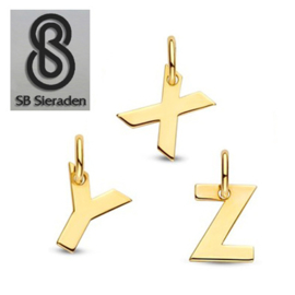 Gouden letter bedel 6mm - Hanger