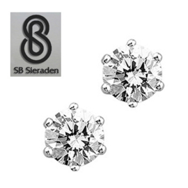 Oorknopjes ronde zirconia's 7mm