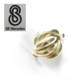 14krt gouden dames ring met  sierlijke "knoop"