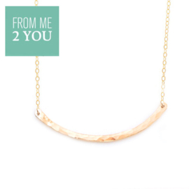 Ketting met gehamerd BOOGJE - From Me To You - Goldfilled-14k