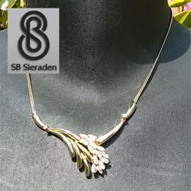 14krt gouden Ketting met ca 1,00crt briljant