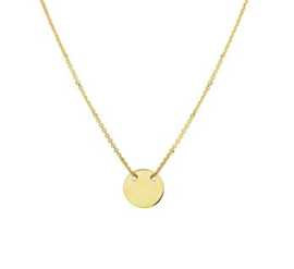 Ketting met klein rond plaatje - From Me To You - Goldfilled-14k