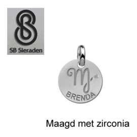BEDEL-Sterrenbeeld met zirconia- ECHT Zilver 925