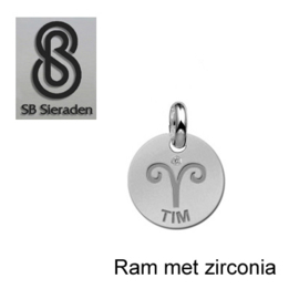 BEDEL-Sterrenbeeld met zirconia- ECHT Zilver 925