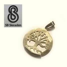 14krt gouden TREE of LIFE AS hanger 24mm