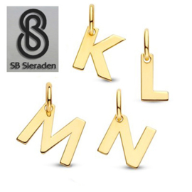 Gouden letter bedel 6mm - Hanger