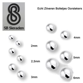 Zilveren BOL oorknopjes