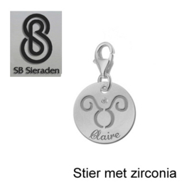 Karabijn BEDEL met zirconia -Sterrenbeeld- ECHT Zilver 925