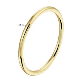 14krt echt gouden  ring 1,5mm