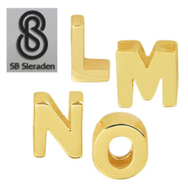 Gouden letter bedel - Hanger - schuifbedel