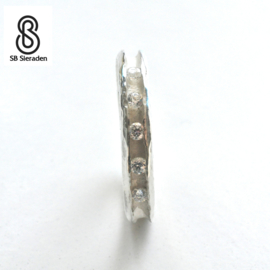 Unieke zilveren ring met 5 diamanten