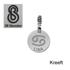 SCHUIFBEDEL-Sterrenbeeld- ECHT Zilver 925