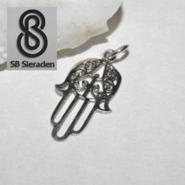 Zilveren HAMSA als bedel of Charm