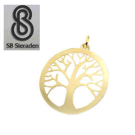 14krt gouden TREE of LIFE hanger 30mm