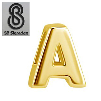 Puno Herenhuis Uitdrukkelijk Gouden letter bedel - Hanger - schuifbedel | Bedels | SB-Sieraden