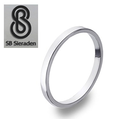 Instrument haspel Actief Gladde zilveren ring 2mm | Zilveren ringen | SB-Sieraden