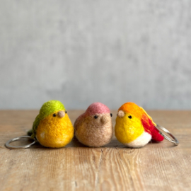 Keyring Bird orange SET 3