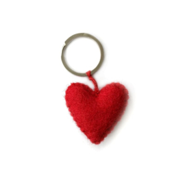 Keyring heart red SET 10