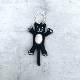 Keyring kat zwart