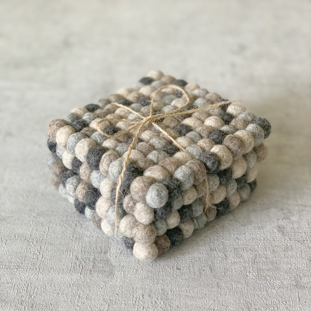 Coaster set 4 Grijs