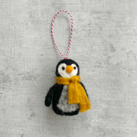 Kerstpinguin goud