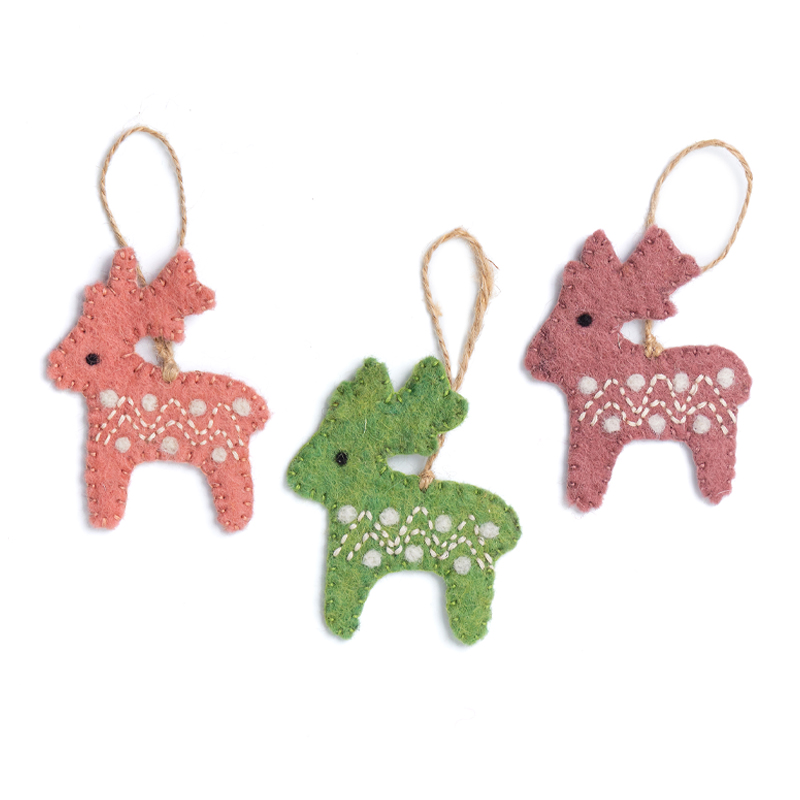 Kerst hertje (set 3 kleuren)