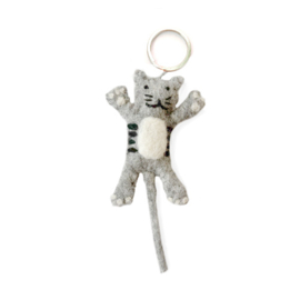 Keyring kat grey stripe