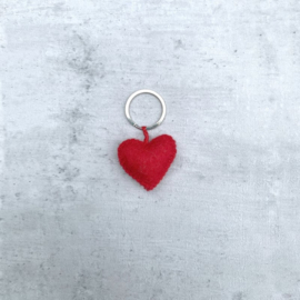 Keyring heart red SET 10
