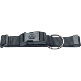 Halsband Nylon Antraciet (incl borduring naar wens)