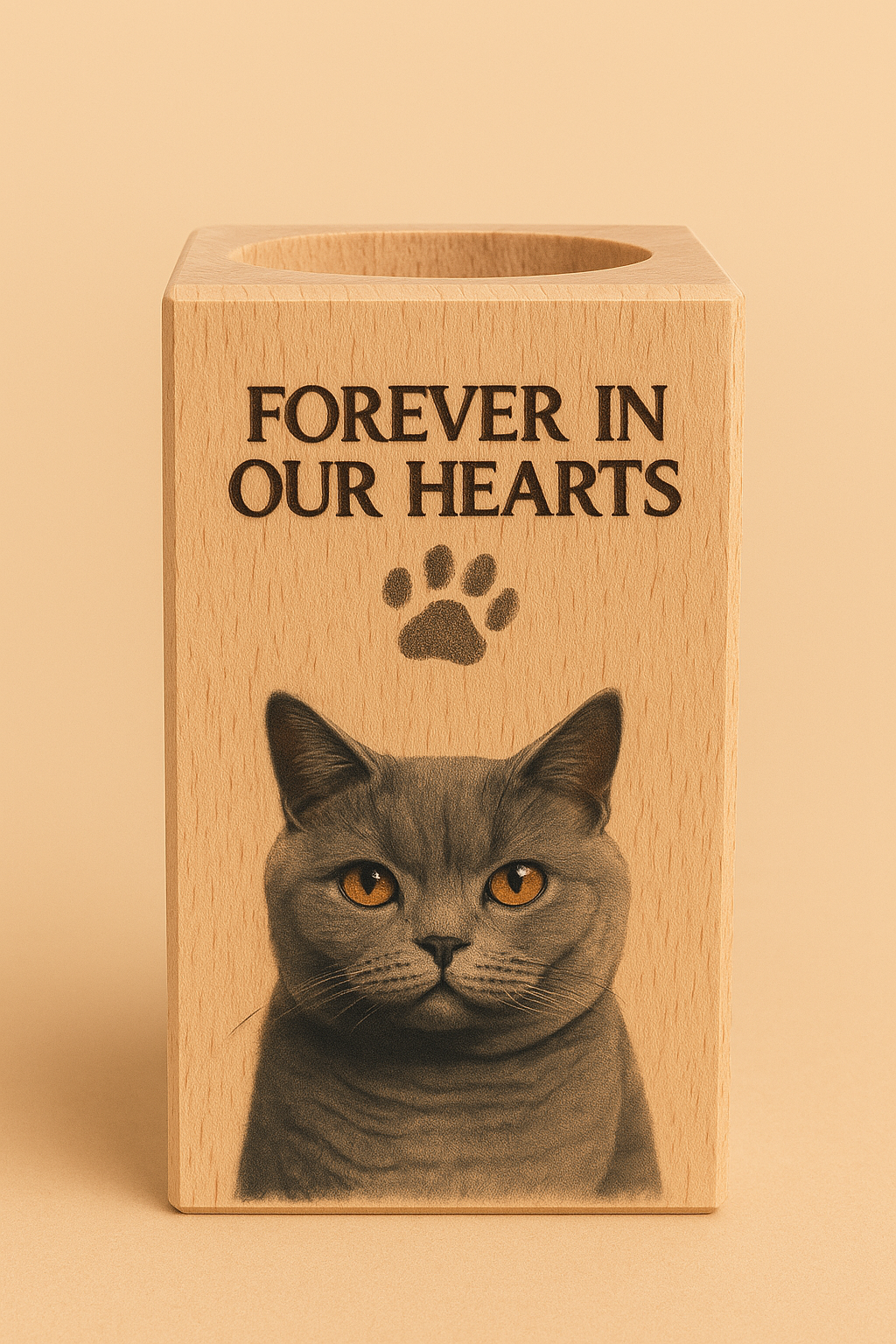 Waxinelichthouder Forever in our hearts