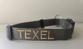 Halsband Nylon groen (incl borduring naar wens)