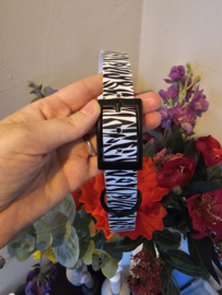 Biothane halsband Zebra