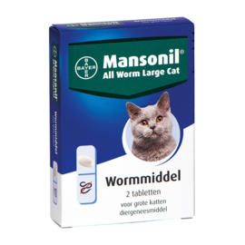 Mansonil wormenpillen grote kat