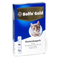 Bolfo gold vlooiendruppels kat tot 4 kilo