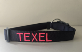 Halsband Nylon Antraciet (incl borduring naar wens)