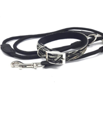 Zebra halsband leer