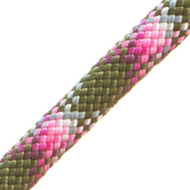 Hondenlijn touw (Olijfgroen-Roze-Licht roze)