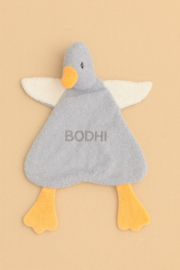 Knuffeldoekje eend blauw met naam