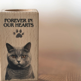 Waxinelichthouder Forever in our hearts