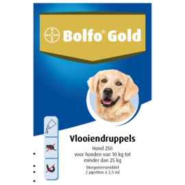 Bolfo gold vlooiendruppels hond (10-25 kilo)