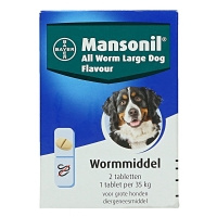 Mansonil wormenpillen grote hond