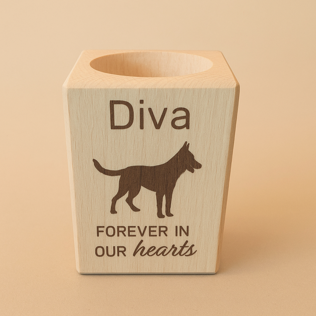 Waxinelichtje forever in our hearts met naam