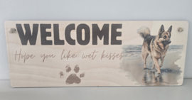 Welcome, 'hope you like wet kisses' duitse herder