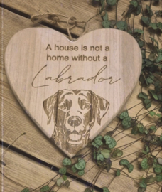 Houten hart Labrador